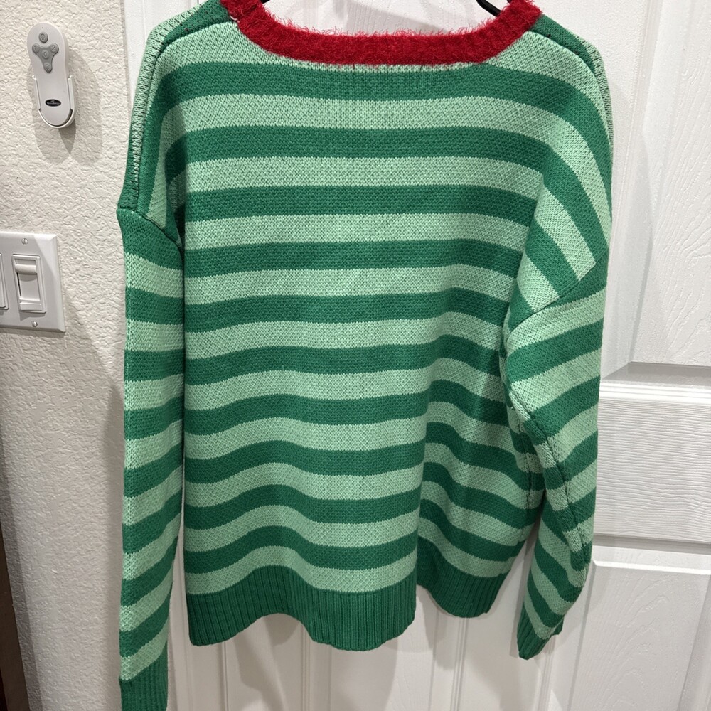 33° Degrees Christmas Holiday Ugly Sweater Snowman Green Women’s Size Large - Picture 4 of 4